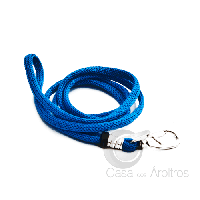 Cordão de Apito com Mosquetão Luxo Azul - DÚZIA