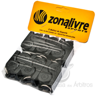 Apito Brilhante para Árbitros Preto - Caixa com 12 apitos