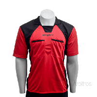 Camisa de Árbitro Zona Livre Vermelho e Preta
