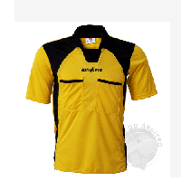 Camisa Infantil de Árbitro Zona Livre Amarelo e Preto