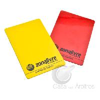 Cart�o Oficial de �rbitro Amarelo e Vermelho - Zona Livre
