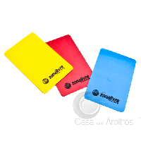 Cart�o Oficial de �rbitro, Amarelo, Vermelho e Azul - Zona Livre